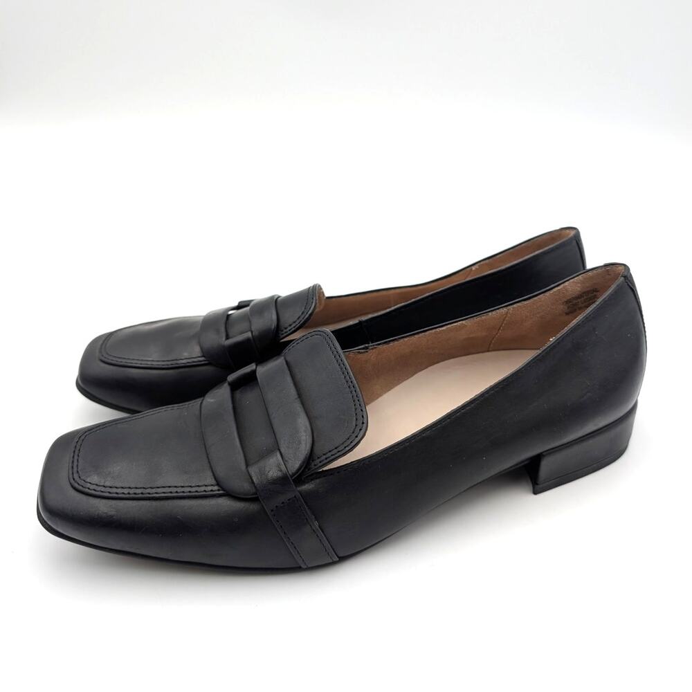 Paul Green Rimona Loafer Shoes Women's Black Leather Size US9.5 UK7 EU40